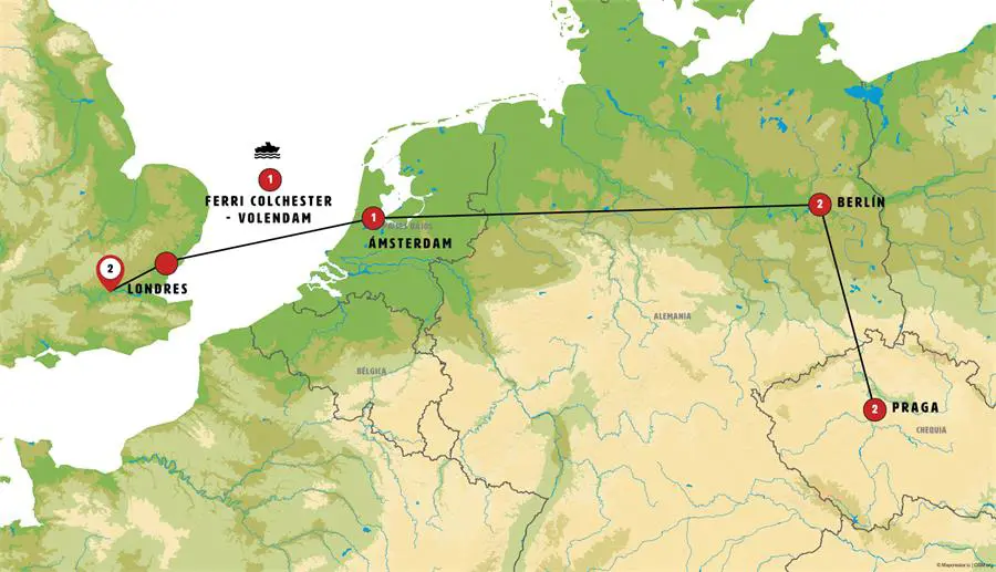 Mapa del viaje