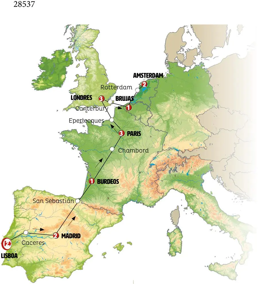 Mapa del viaje