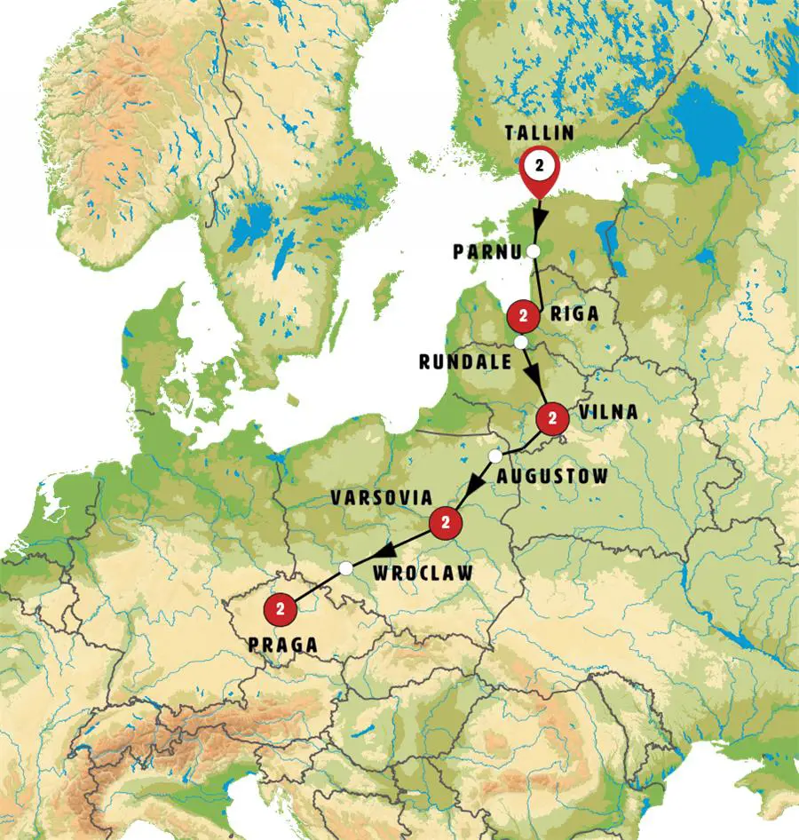 Mapa del viaje