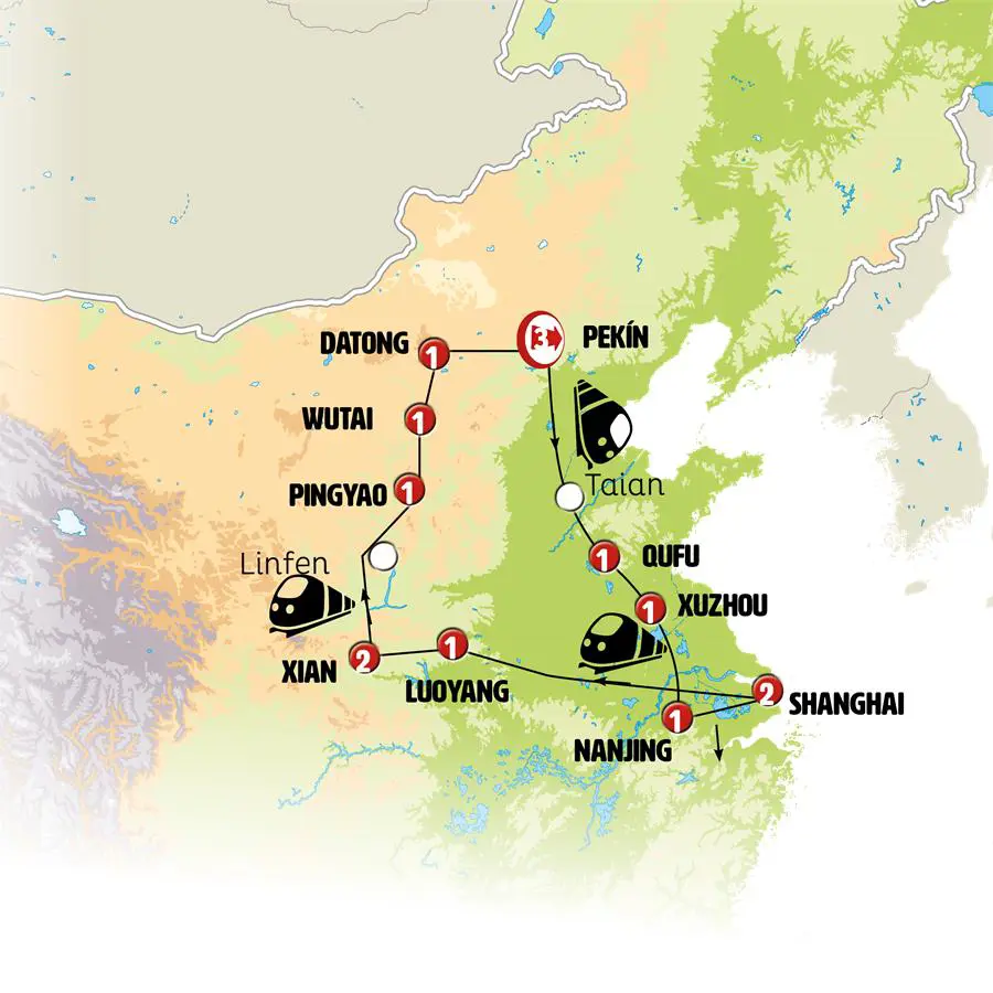 Mapa del viaje