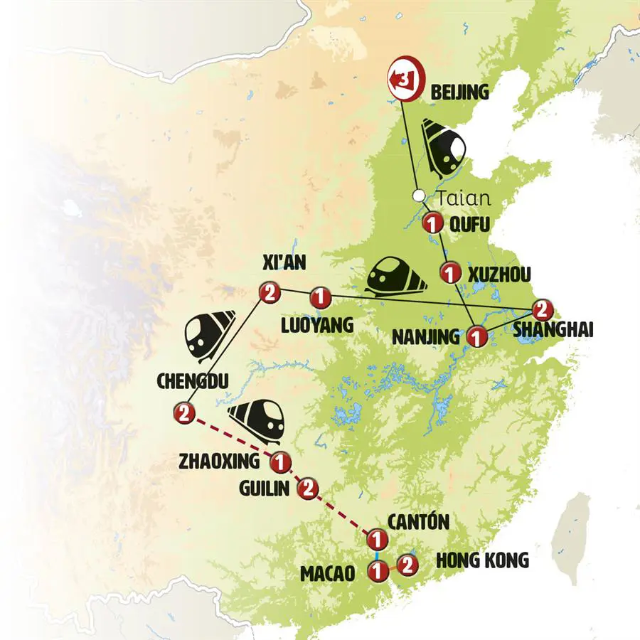 Mapa del viaje
