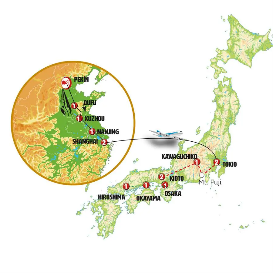Mapa del viaje