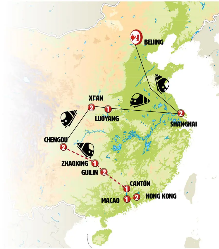 Mapa del viaje