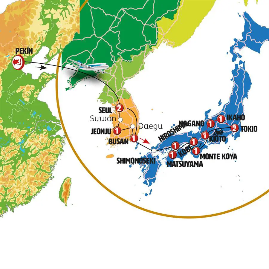 Mapa del viaje