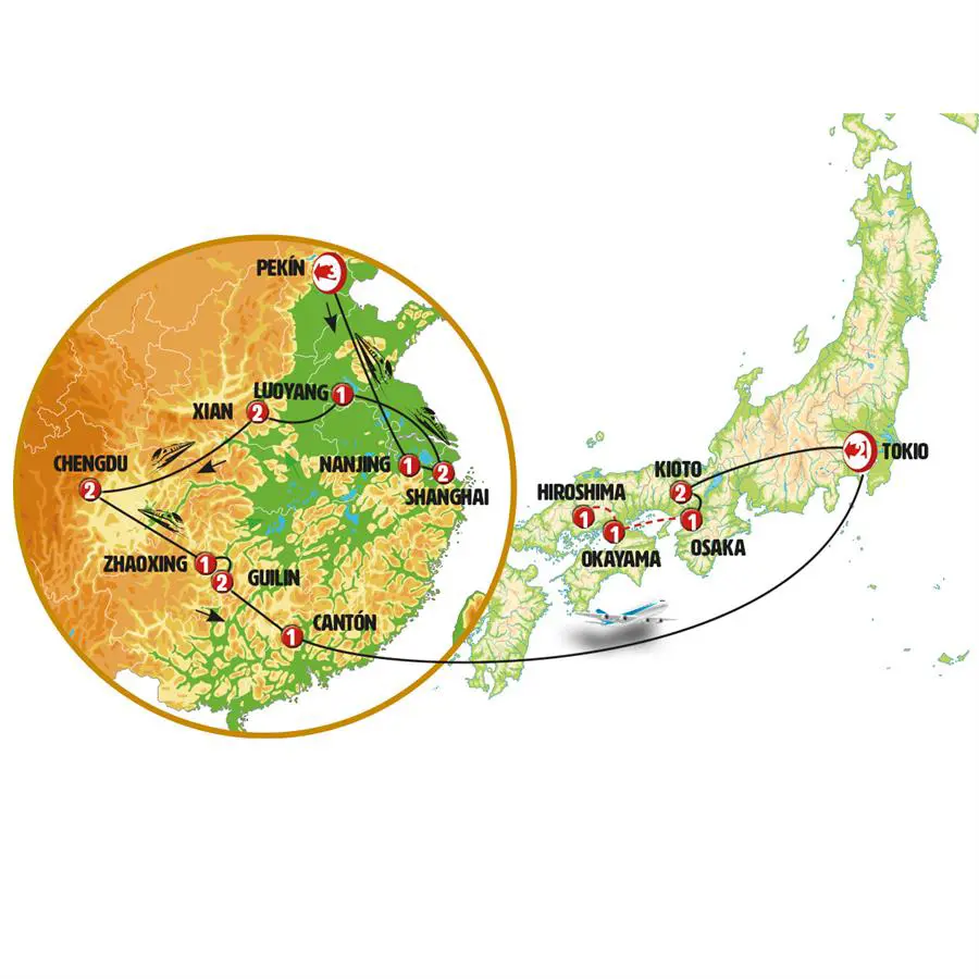 Mapa del viaje