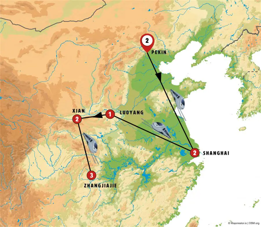 Mapa del viaje