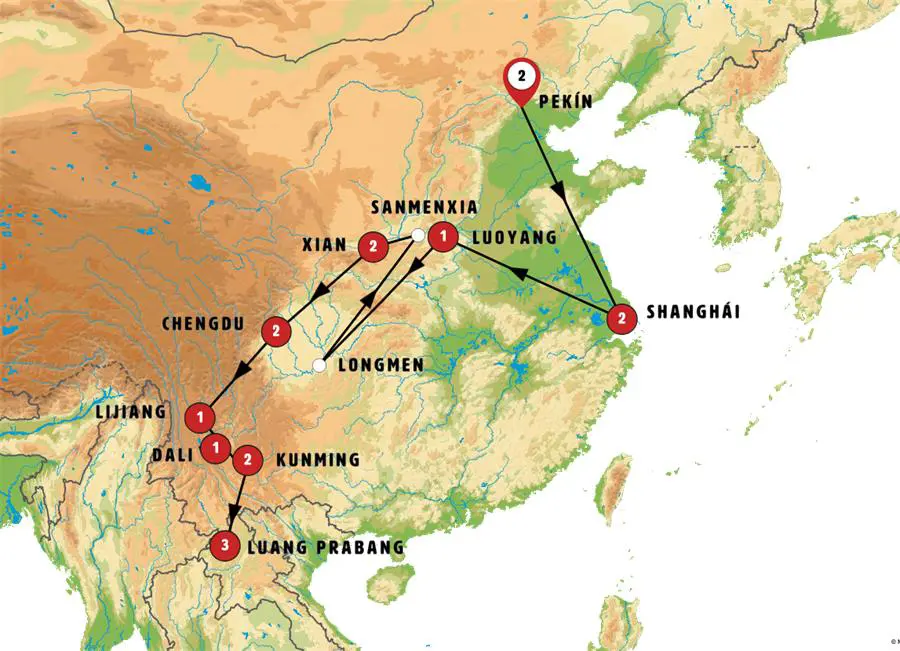 Mapa del viaje