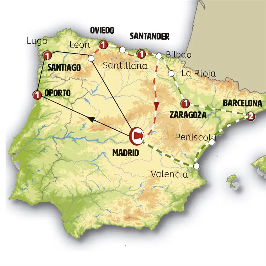 Mapa del viaje