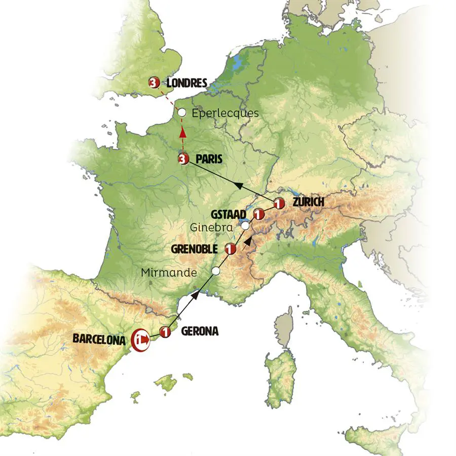 Mapa del viaje