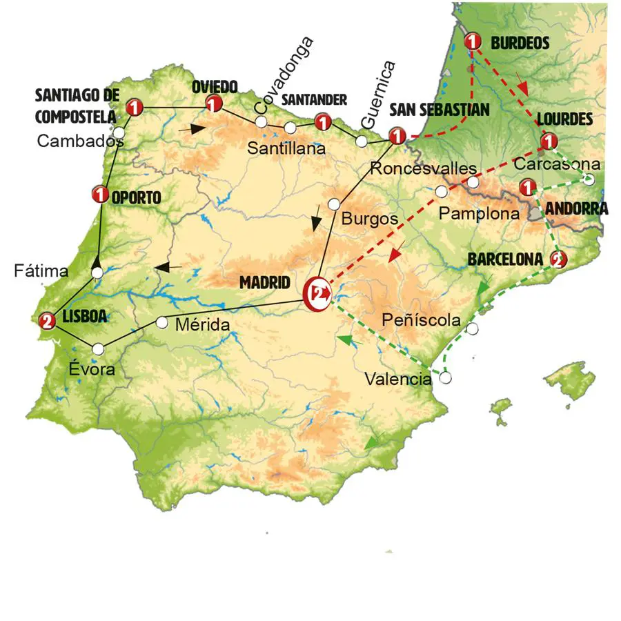 Mapa del viaje