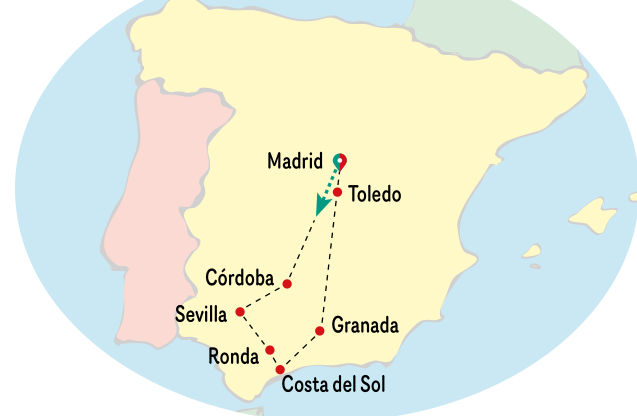 Mapa del viaje