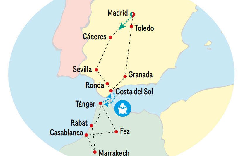 Mapa del viaje