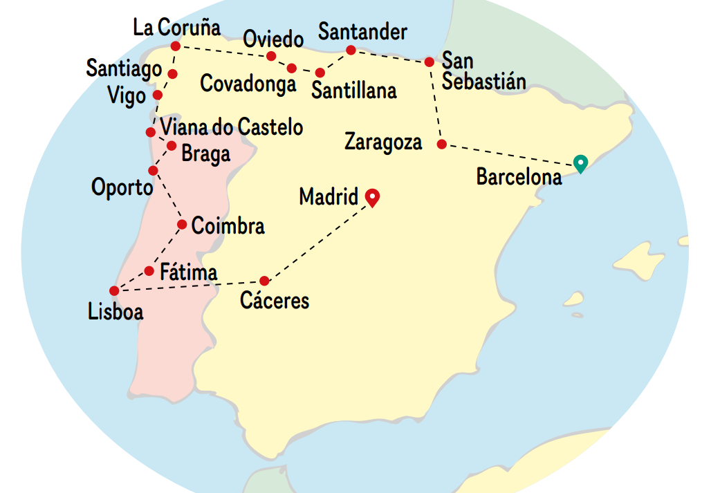 Mapa del viaje