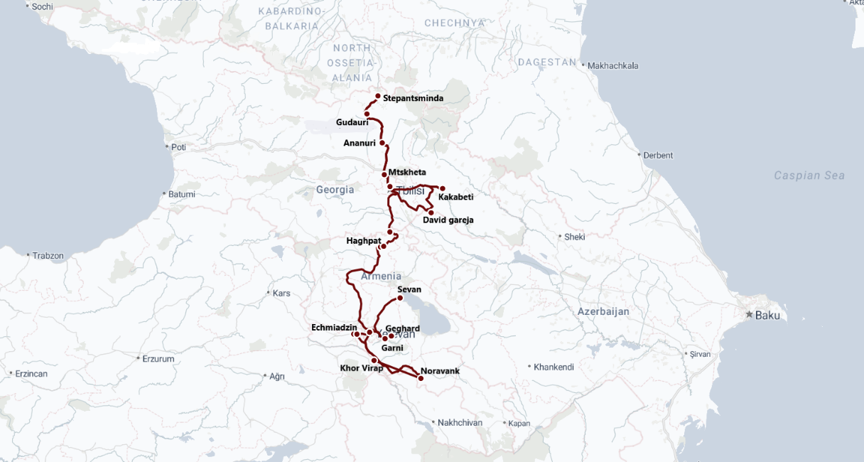 Mapa del viaje