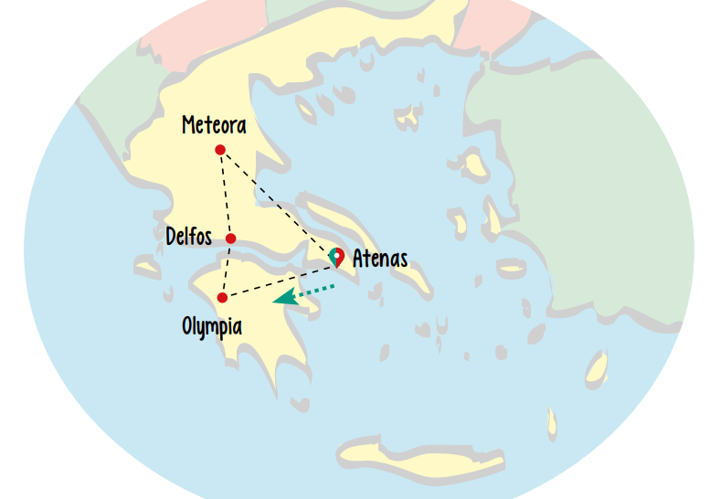 Tour de 7 dias por GRECIA CLÁSICA CON METEORA con salida desde Atenas los lunes y jueves