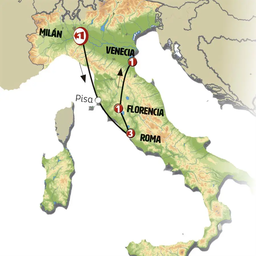 Mapa del viaje