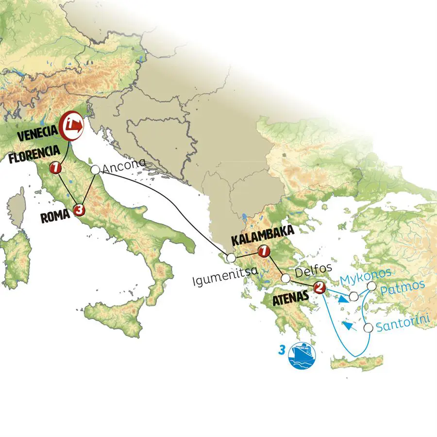 Mapa del viaje