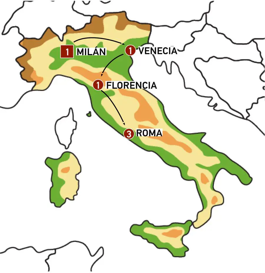 Mapa del viaje