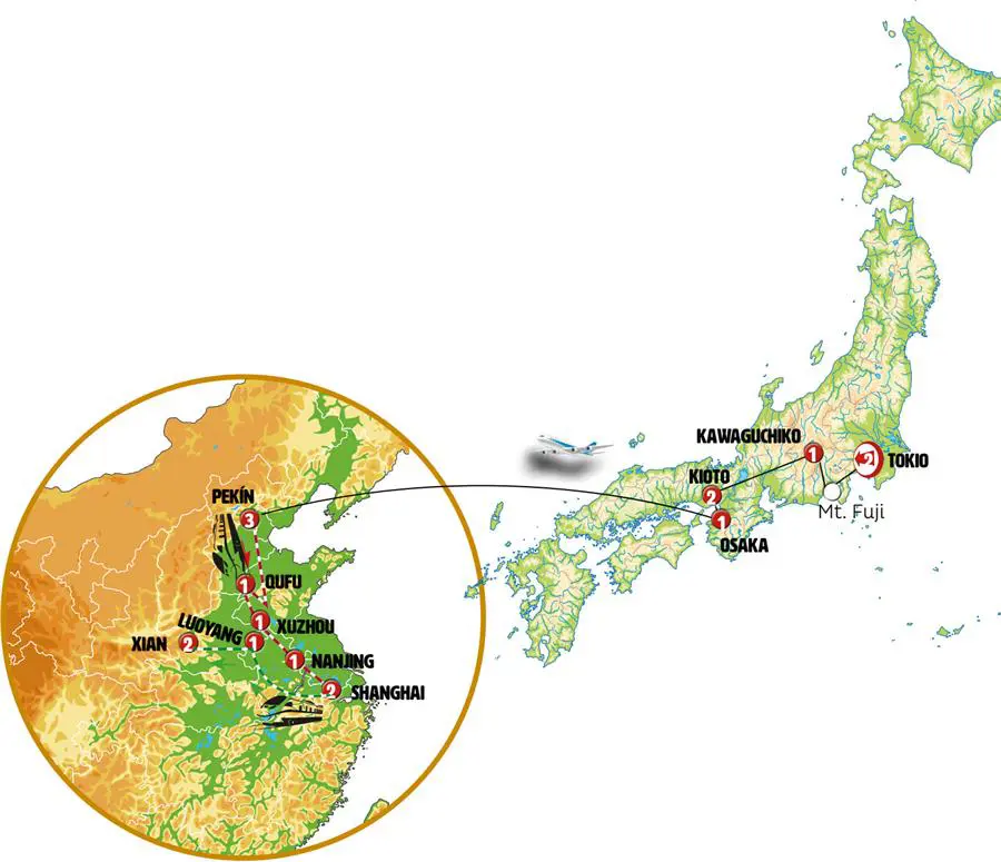 Mapa del viaje