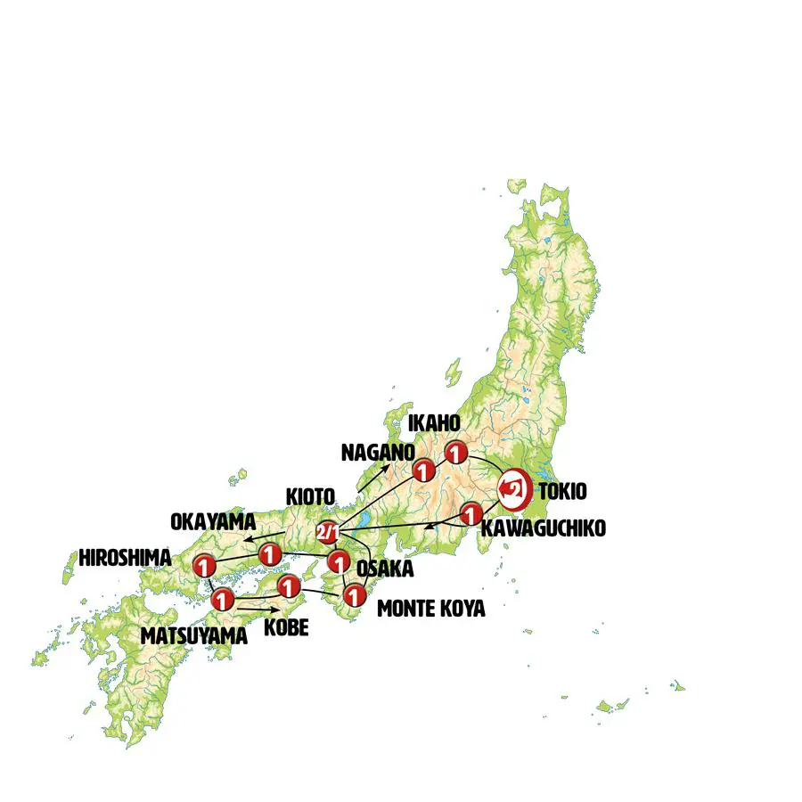 Mapa del viaje