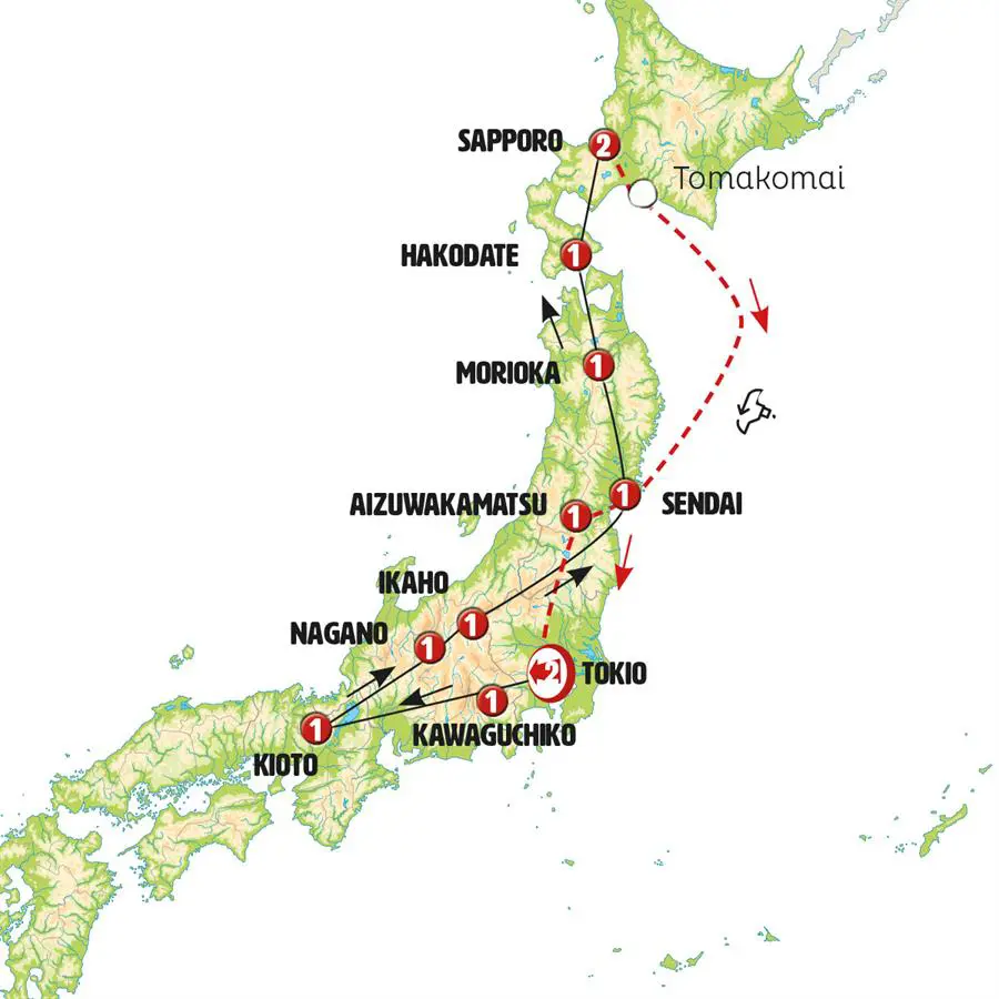 Mapa del viaje