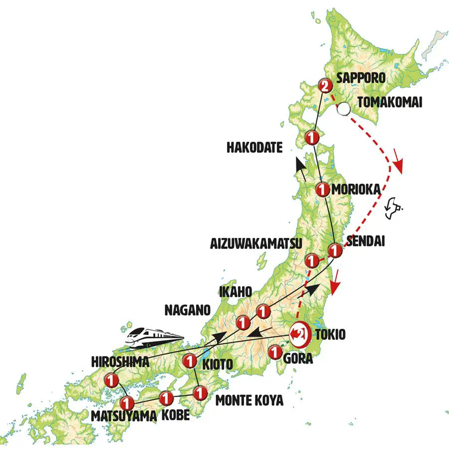 Mapa del viaje