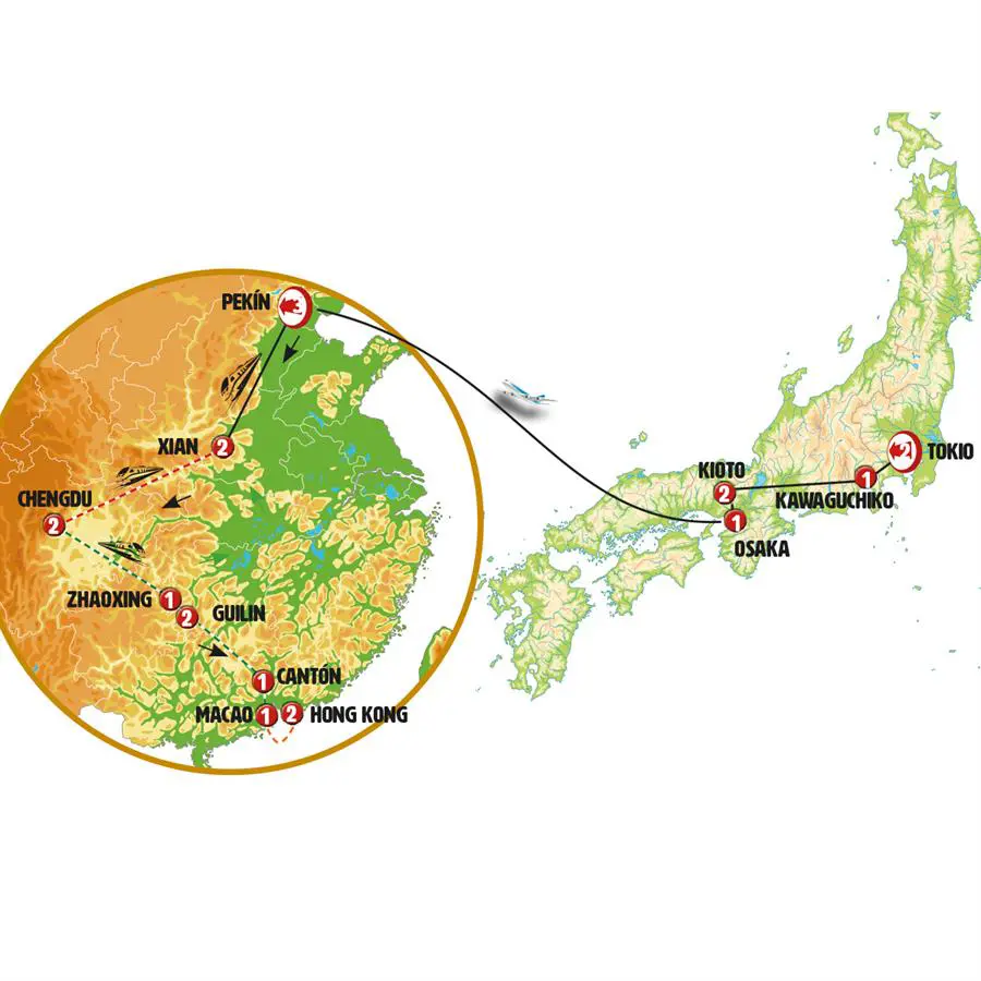 Mapa del viaje
