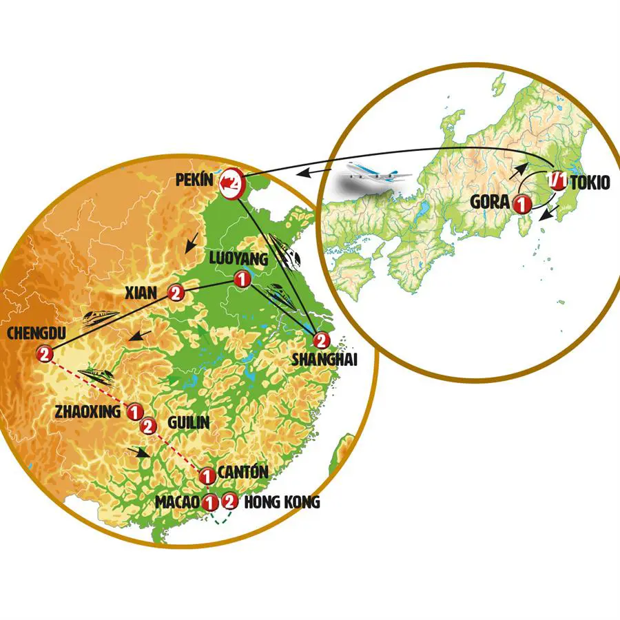 Mapa del viaje