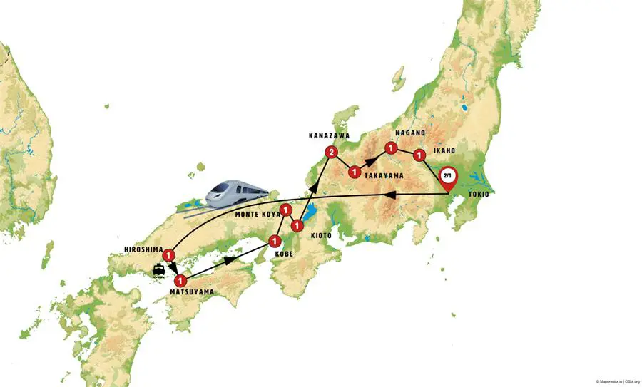 Mapa del viaje