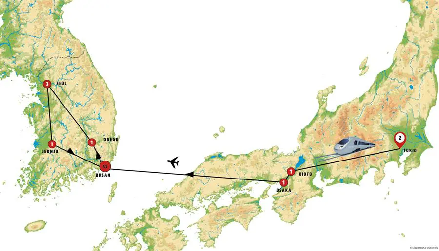 Mapa del viaje